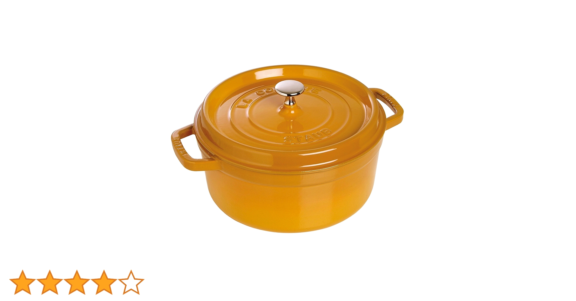 STAUB LA COCOTTE ブラウン 22cm Amazon|staub ストウブ 「 ココット ラウンド マスタード 22cm